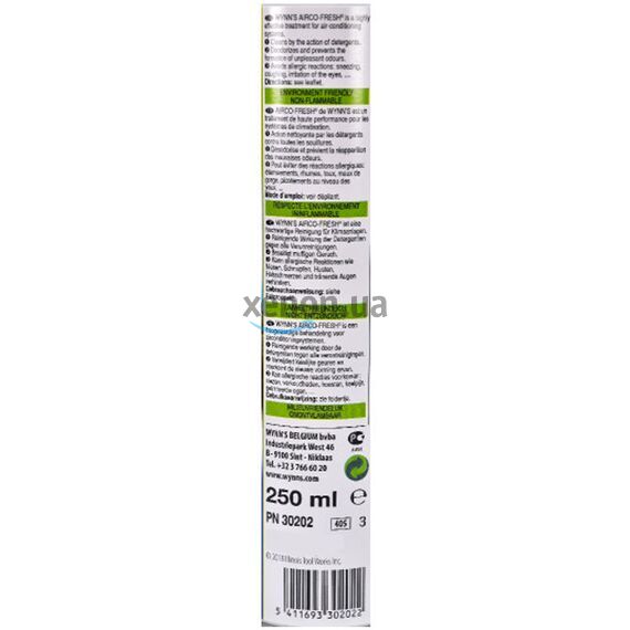 WYNN`S Airco Fresh аэрозольный очиститель кондиционера и печки 250мл с трубкой